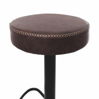Banqueta Alta Estofada Giratória Luxo Viena Marrom Vintage