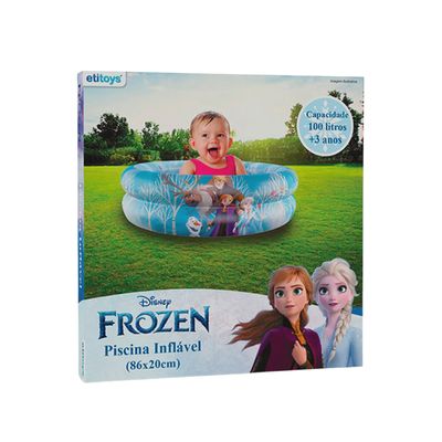 Piscina Inflável Frozen Caixa 100 Litros 86x20 cm - Etitoys