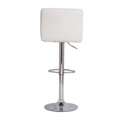 2 Banquetas Estofadas Com Encosto Alto Confortável Branco