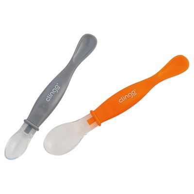 Kit Colheres Silicone Com Ponta Dupla 2 Unidades - Clingo