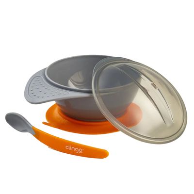 Prato Infantil Com Ventosa E Colher 330ml - Clingo