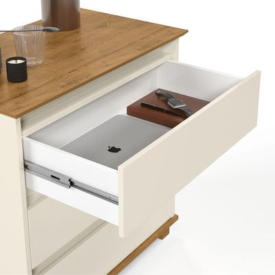 Mesa De Cabeceira Alana Off White Freijo