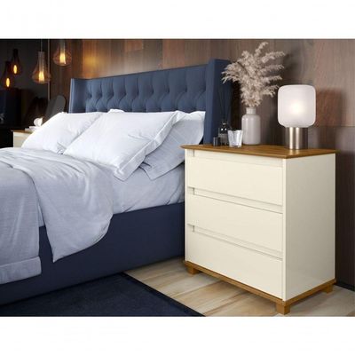 Mesa De Cabeceira Alana Off White Freijo