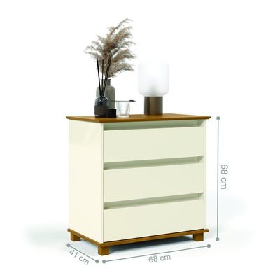 Mesa De Cabeceira Alana Off White Freijo