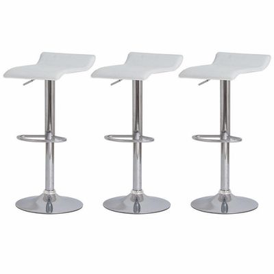 3 Banquetas Estofadas Confortável Belo Horizonte Branca