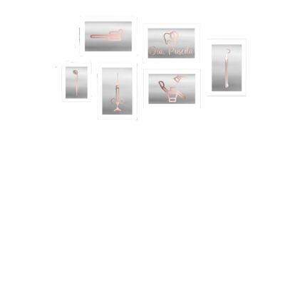 Quadros Placas mdf 6mm sala dentista 5 un 29x20  20x15 40x28
