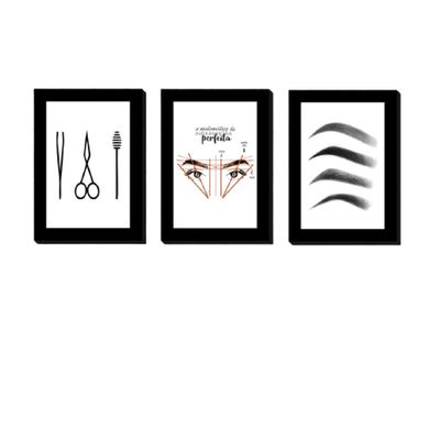 Quadros Placas mdf 6mm salão beleza  quarto sala 3 un 29x20