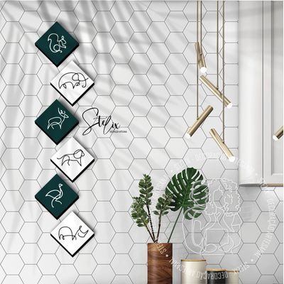 Quadros Placas mdf 6mm quarto sala animais 6 un 10x10
