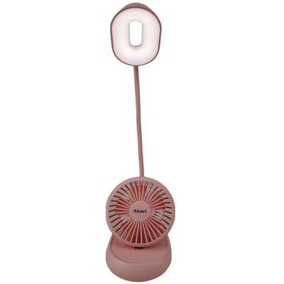 Luminaria Ventilador Led Ajustavel Flexivel 2 Em 1 Abajur