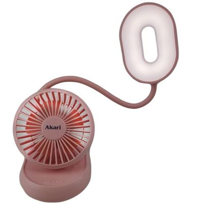 Luminaria Ventilador Led Ajustavel Flexivel 2 Em 1 Abajur