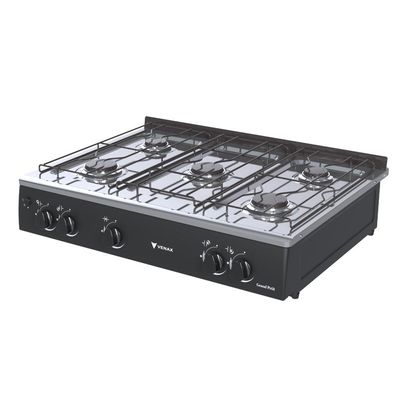 FOGAO A GAS GRAND PETIT VETRO 5 Q PRETO GAS GLP