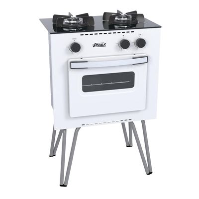FOGAO A GAS MINI COOK 2 Q BRANCO GAS GLP
