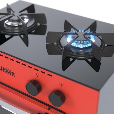 FOGAO A GAS MINI COOK 2 Q VERMELHO GAS GLP