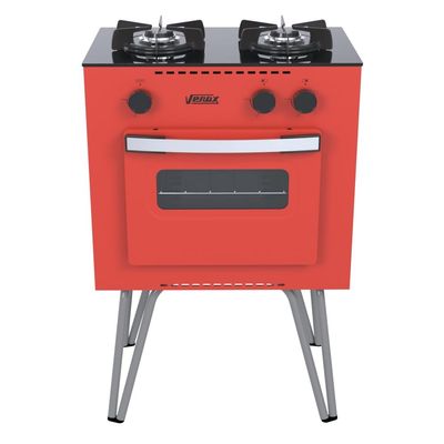FOGAO A GAS MINI COOK 2 Q VERMELHO GAS GLP