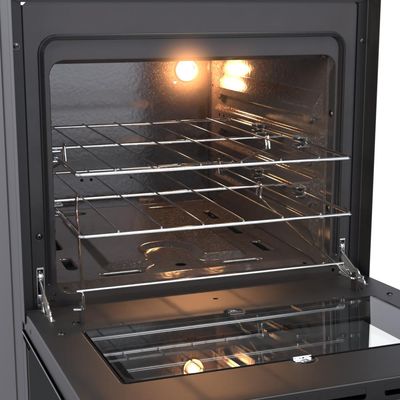 FOGAO A GAS PICASSO VITREO 4 Q PRETO FOSCO GAS GLP