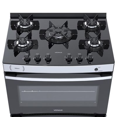 FOGAO A GAS MAXI VITREO 5 Q INOX GAS GLP