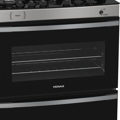 FOGAO A GAS MAXI VITREO 5 Q INOX GAS GLP
