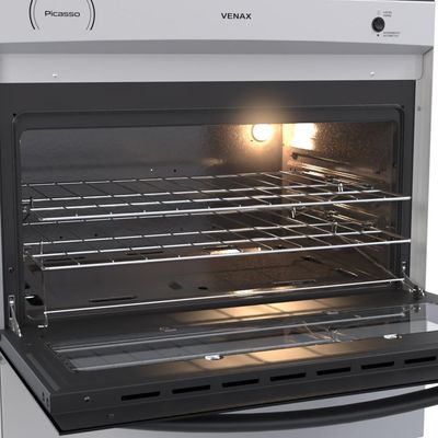 FOGAO A GAS PICASSO VITREO 5 Q BRANCO GAS GLP