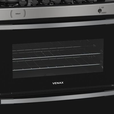 FOGAO A GAS MAXI VITREO 6 Q INOX GAS GLP