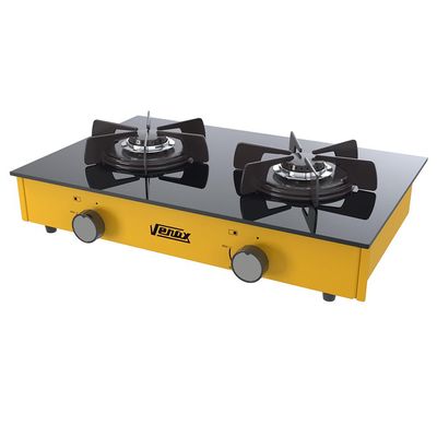 FOGAO A GAS FLAMALAR VITREO 2Q AMARELO GAS GLP