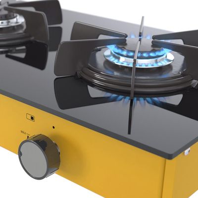 FOGAO A GAS FLAMALAR VITREO 2Q AMARELO GAS GLP