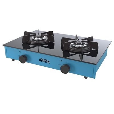 FOGAO A GAS FLAMALAR VITREO 2Q AZUL GAS GLP