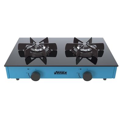 FOGAO A GAS FLAMALAR VITREO 2Q AZUL GAS GLP
