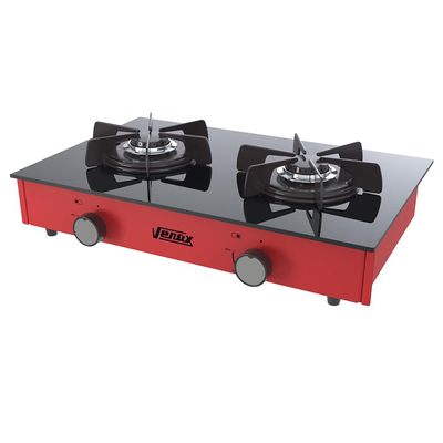FOGAO A GAS FLAMALAR VITREO 2Q VERMELHO GAS GLP
