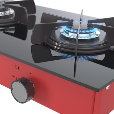 FOGAO A GAS FLAMALAR VITREO 2Q VERMELHO GAS GLP