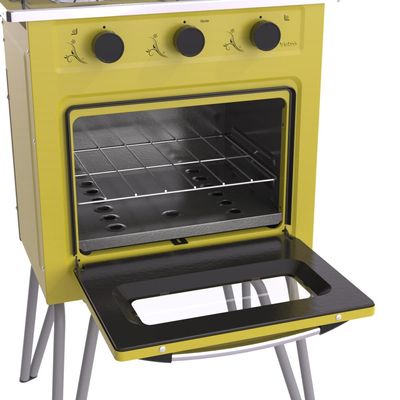 FOGAO A GAS GEMINI 2 Q VETRO AMARELO GAS GLP