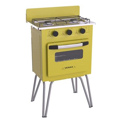 FOGAO A GAS GEMINI 2 Q VETRO AMARELO GAS GLP