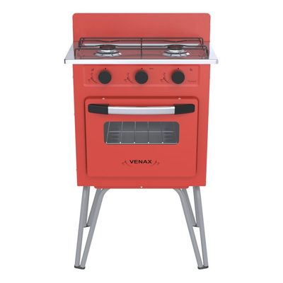 FOGAO A GAS GEMINI 2 Q VETRO VERMELHO GAS GLP