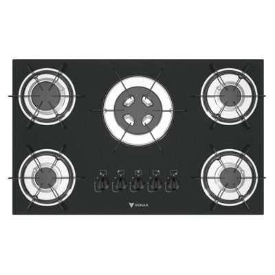 COOKTOP SOGNARE 5 Q TRIPLA CHAMA PRETO GAS GLP