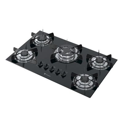 COOKTOP SOGNARE 5 Q TRIPLA CHAMA PRETO GAS GLP