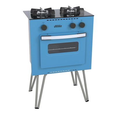 FOGAO A GAS MINI COOK 2 Q AZUL GAS GLP
