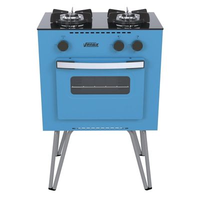 FOGAO A GAS MINI COOK 2 Q AZUL GAS GLP