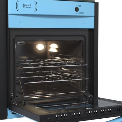 FOGAO A GAS DE EMBUTIR GAUDI PRISMA VITREO BL 4Q AZUL GAS GLP