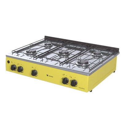 FOGAO A GAS GRAND PETIT VETRO 5 Q AMARELO GAS GLP