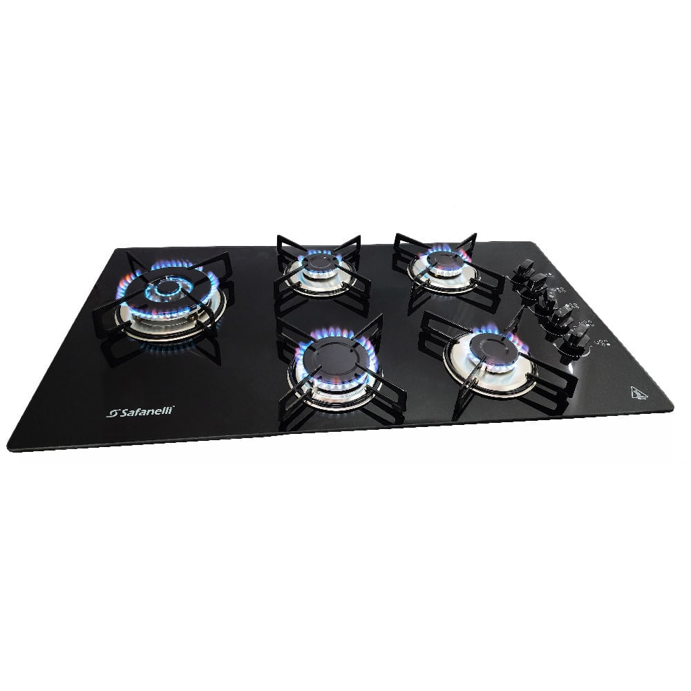 Cooktop 5 Bocas Safanelli Preto - Prime Tripla Chama - Gás Bivolt - Tri510 Cooktop 5 Bocas Safanelli Preto - Prime Tripla Chama - Gás Bivolt - Tri510