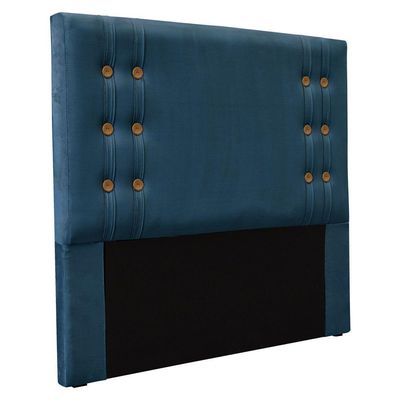Kit Cabeceira E Calçadeira Recamier King 1,95M Azul Marinho