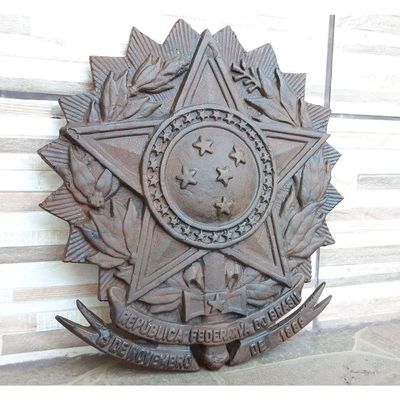 Brasão Da Republica Placa Ferro Fundido Pronto Artes