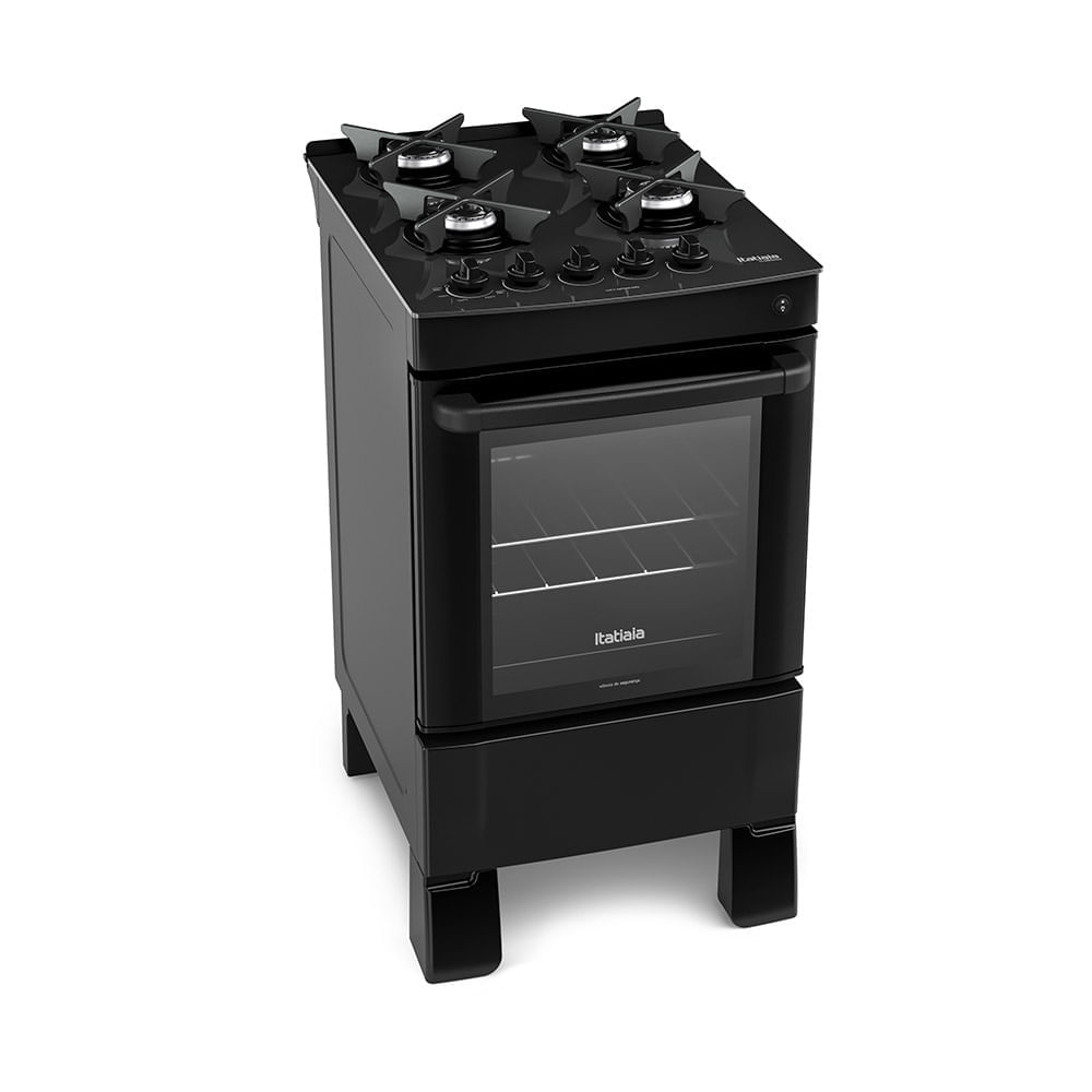 Fogão 4 Bocas Itatiaia Itaglass Preto Mesa em Vidro - Bivolt - 3700000122