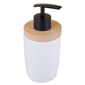 Porta-Sabonete-Liquido-330ml-Bambu-CV212713-Branco-com-Dispenser-Prata-1718487a