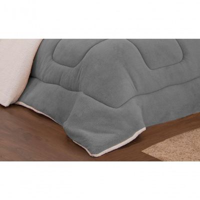 Coberdrom King Sherpa C/ Soft Cinza