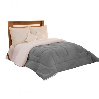 Coberdrom King Sherpa C/ Soft Cinza