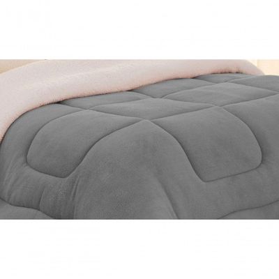 Coberdrom King Sherpa C/ Soft Cinza