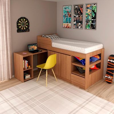 Cama Infantil Multifuncional C/Escrivan Amendoa Tecno Mobili
