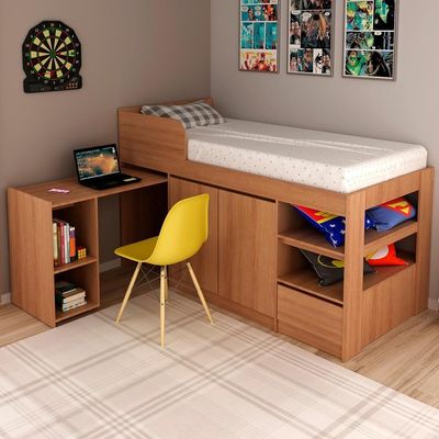 Cama Infantil Multifuncional C/Escrivan Amendoa Tecno Mobili