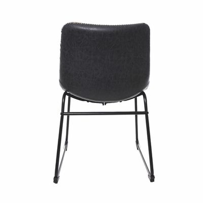 Cadeira Estofada C/ Encosto P/ Mesa De Jantar Preto Vintage