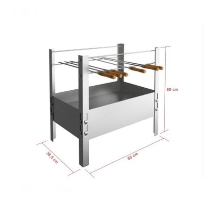 Churrasqueira 60cm Desmontavel Aço Galvanizado Qualinox
